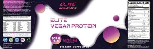 Elite Vegan Protein Chocolate Milkshake